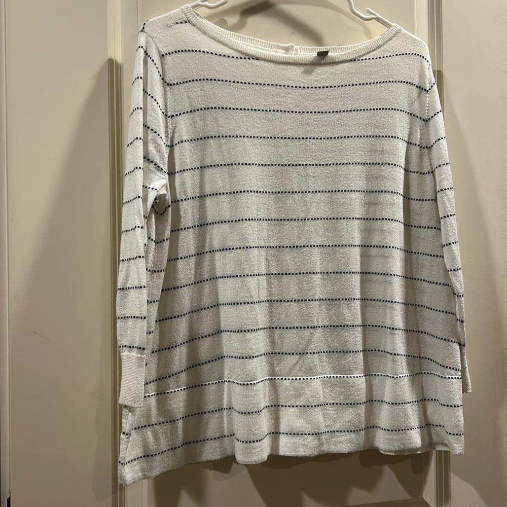 Halogen Button Back Pullover Scoop Neck Lightweig… - image 5